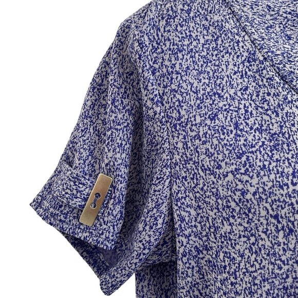 Jamie Sadock Women's S Purple Medium Wrap Collar Metal Buttons Golf Tennis Top - Picture 8 of 13